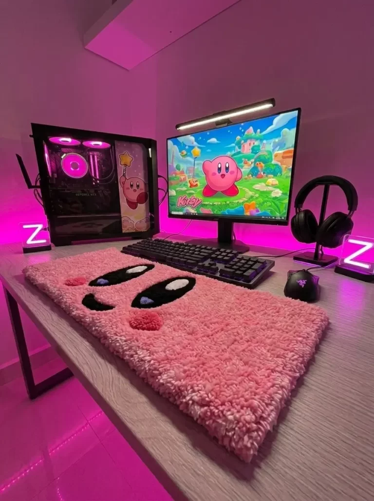 Kirby Handmade Tufted Keyboard Rug